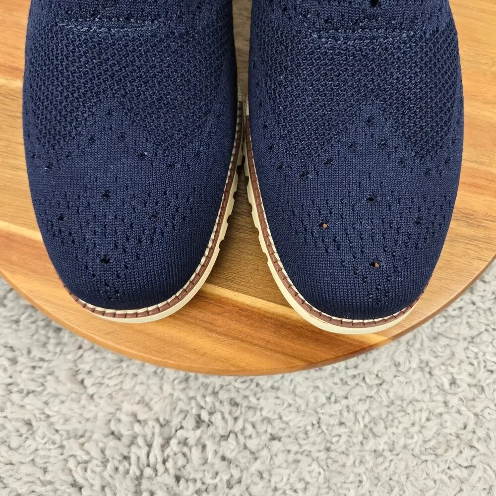 Cole Haan Mens 11M ZeroGrand Wingtip Marine Blue Stitchlite Casual Oxford Shoe
